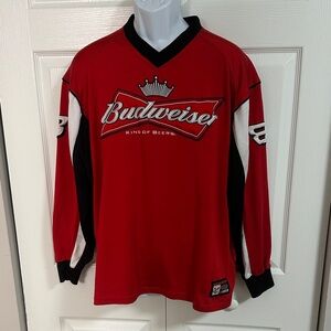 Budweiser Red and Black Jersey with White Accents Dale JR Jersey
